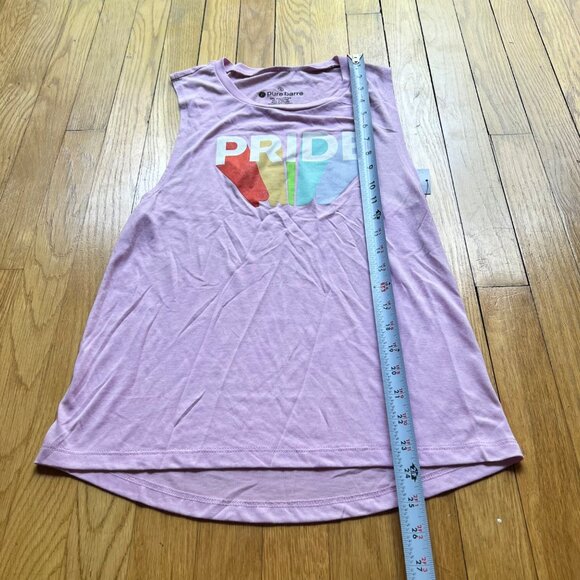 Pure Barre Size S NEW Lilac Purple Pride Flag Sleeveless Crew Neck Tank Top - Picture 8 of 8